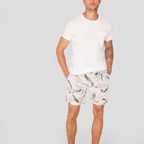 Bo Printed Swim Trunk - New With Tags - NEVER WORN - Silver - Picture 4 of 5